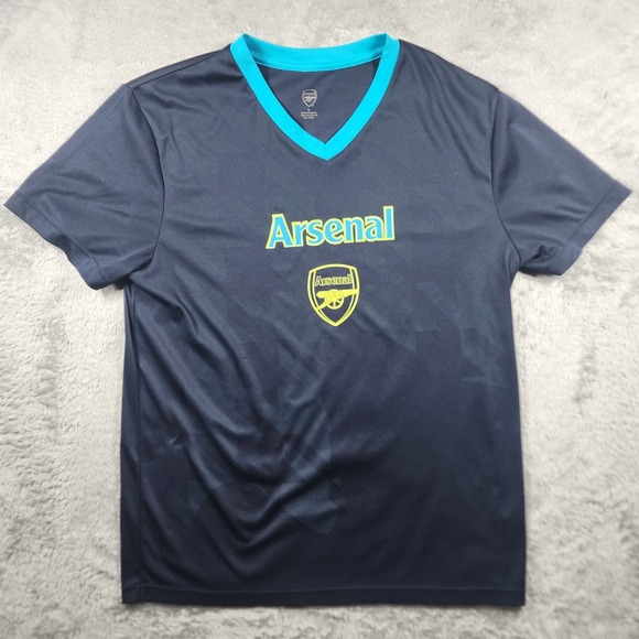 Arsenal FC Other - Arsenal Shirt Mens Large Navy Blue EPL Soccer V-Neck Polyester Training Top
